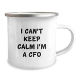 Funny Gifts for CFOs - 'I Can't Keep Calm I'm A CFO' Christmas Unique Mugs for CFO Friends, Family, and Coworkers - Camping Mug 12 oz Stainless Steel - Image 2